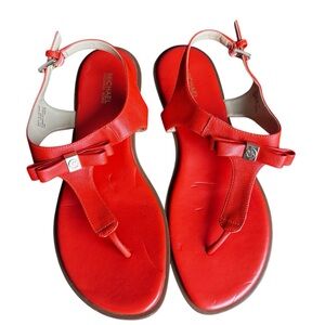 Orange Michael Kors sandals, size 10 M